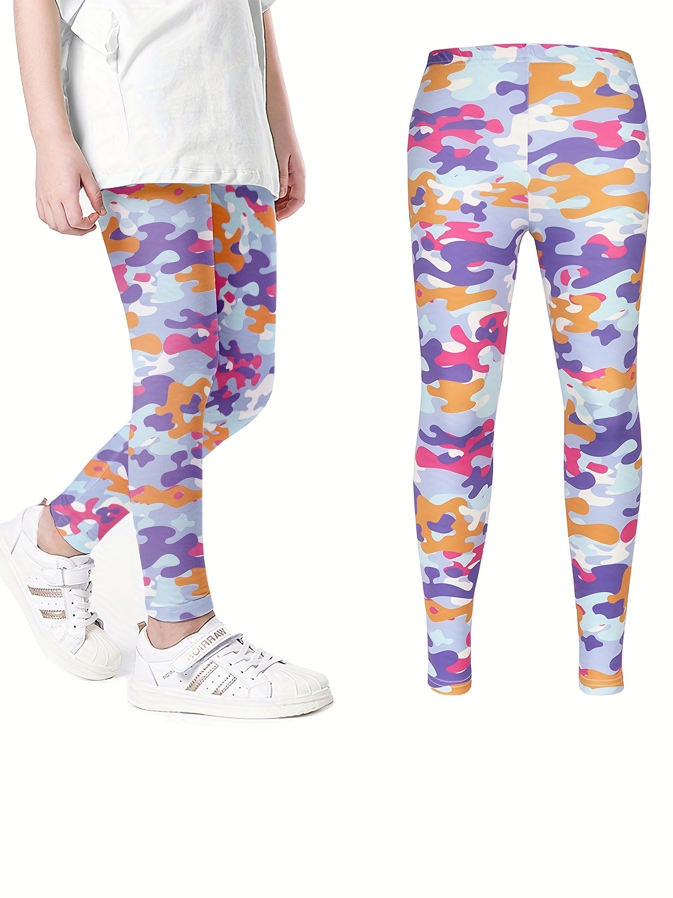 Girls' Tight Leggings Pants High Waist Stretch Skinny Pants