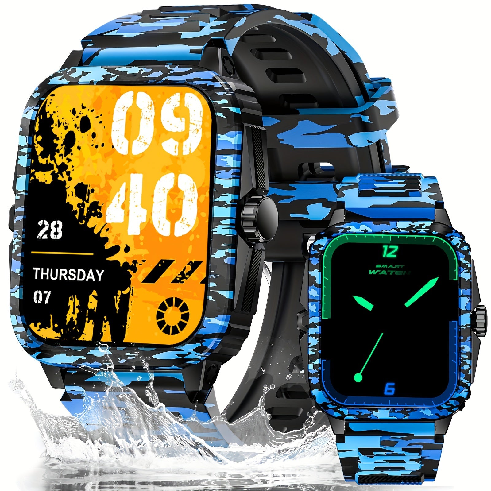 Classic Smart Watch 1.96' Display Calls Sports Modes Weather Tracking