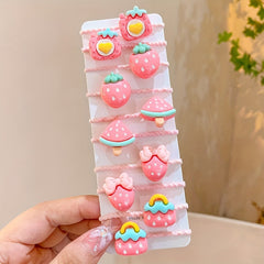 10pcs Cute Cartoon Animal Hair Rope for Girls