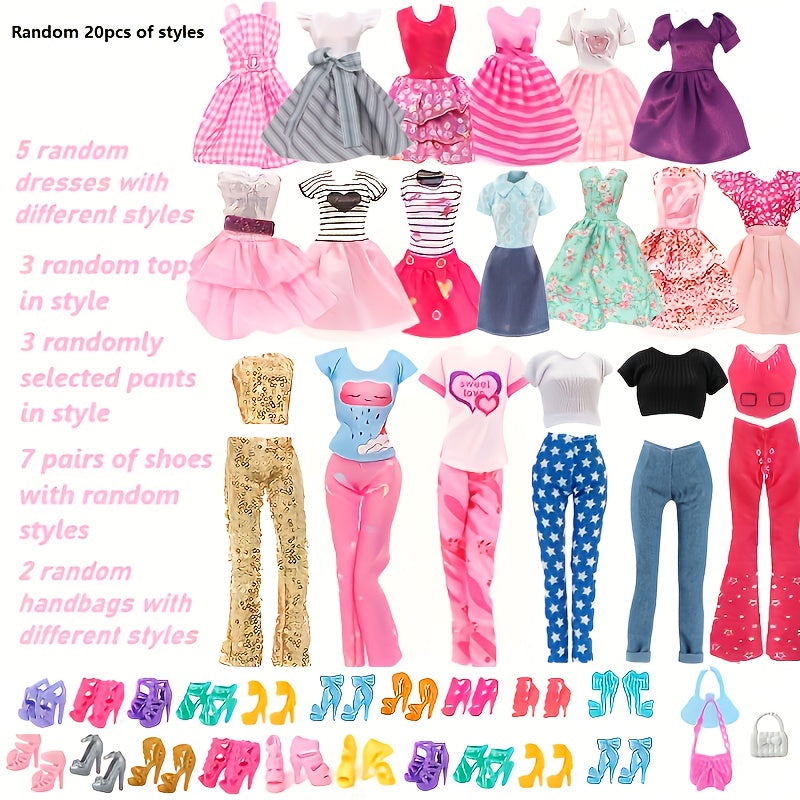 20pcs 30Cm Doll Clothing & Accessories - Great Christmas Gift for Kids