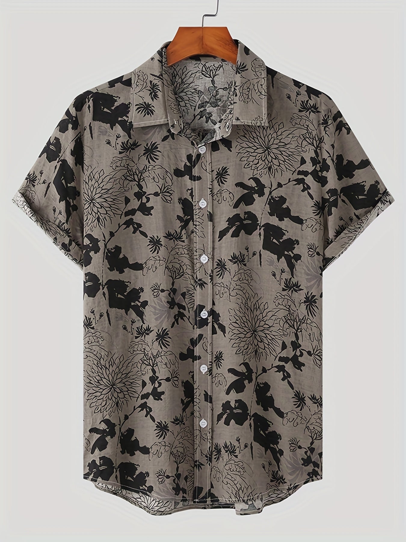 INCERUN Men's Floral Print Hippy Vintage Tee Shirt