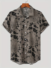 INCERUN Men's Floral Print Hippy Vintage Tee Shirt