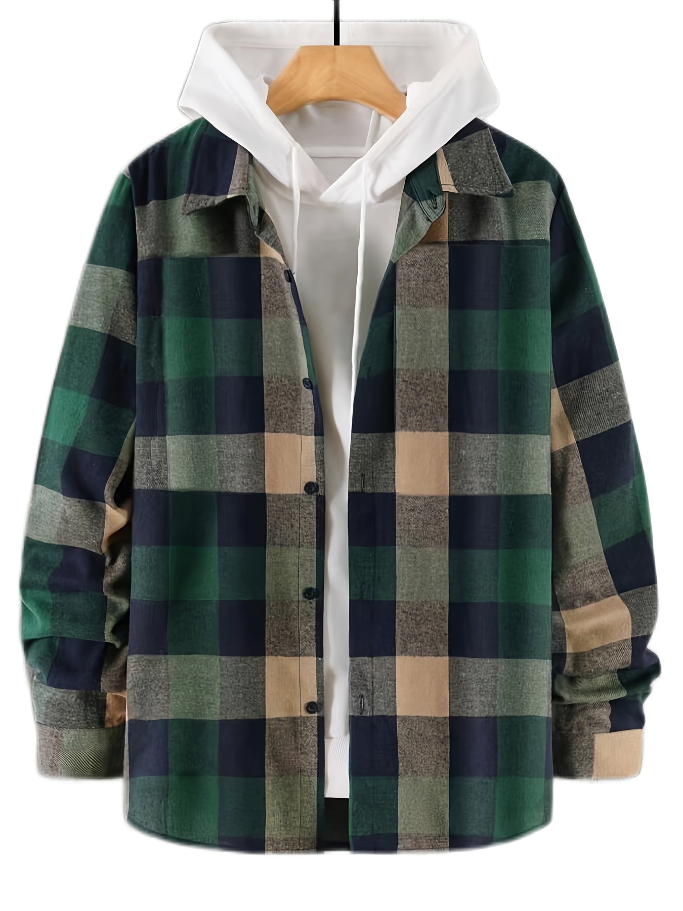 Men's Plaid Long Sleeve Shirt Comfy Shirt For Spring Autumn