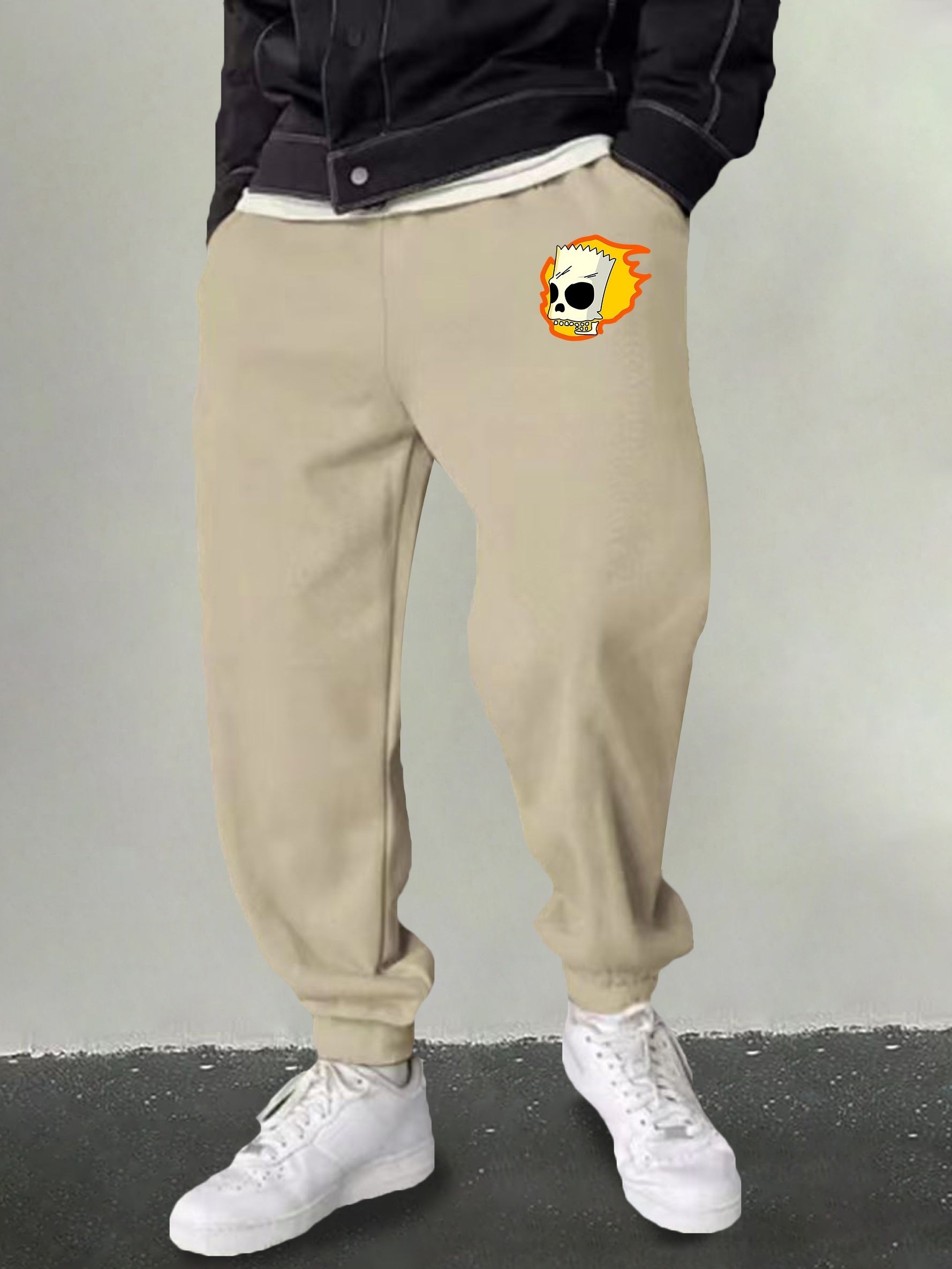 Men's Cartoon Graphic Sweatpants Casual Loose Joggers