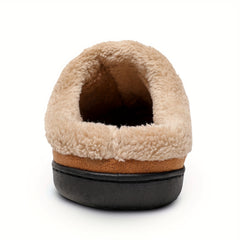 Cozy Plush Mule House Slippers Anti-skid Indoor Shoes for Men