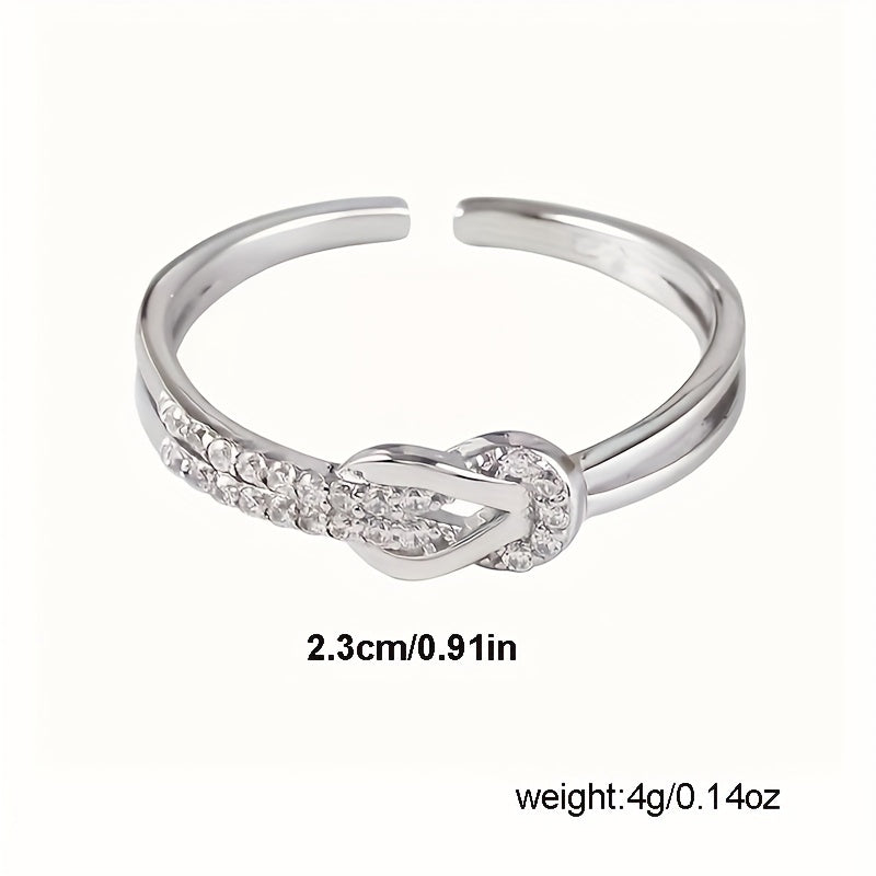 Girl's Bow Shaped Opening Ring Mother's Christmas Gift