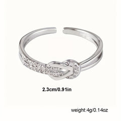Girl's Bow Shaped Opening Ring Mother's Christmas Gift