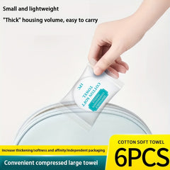 6pcs Compressed Towels Disposable Portable Towels for Camping