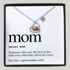 Baby Foot Heart Pendant Necklace Party Holiday Birthday Mother's Gift