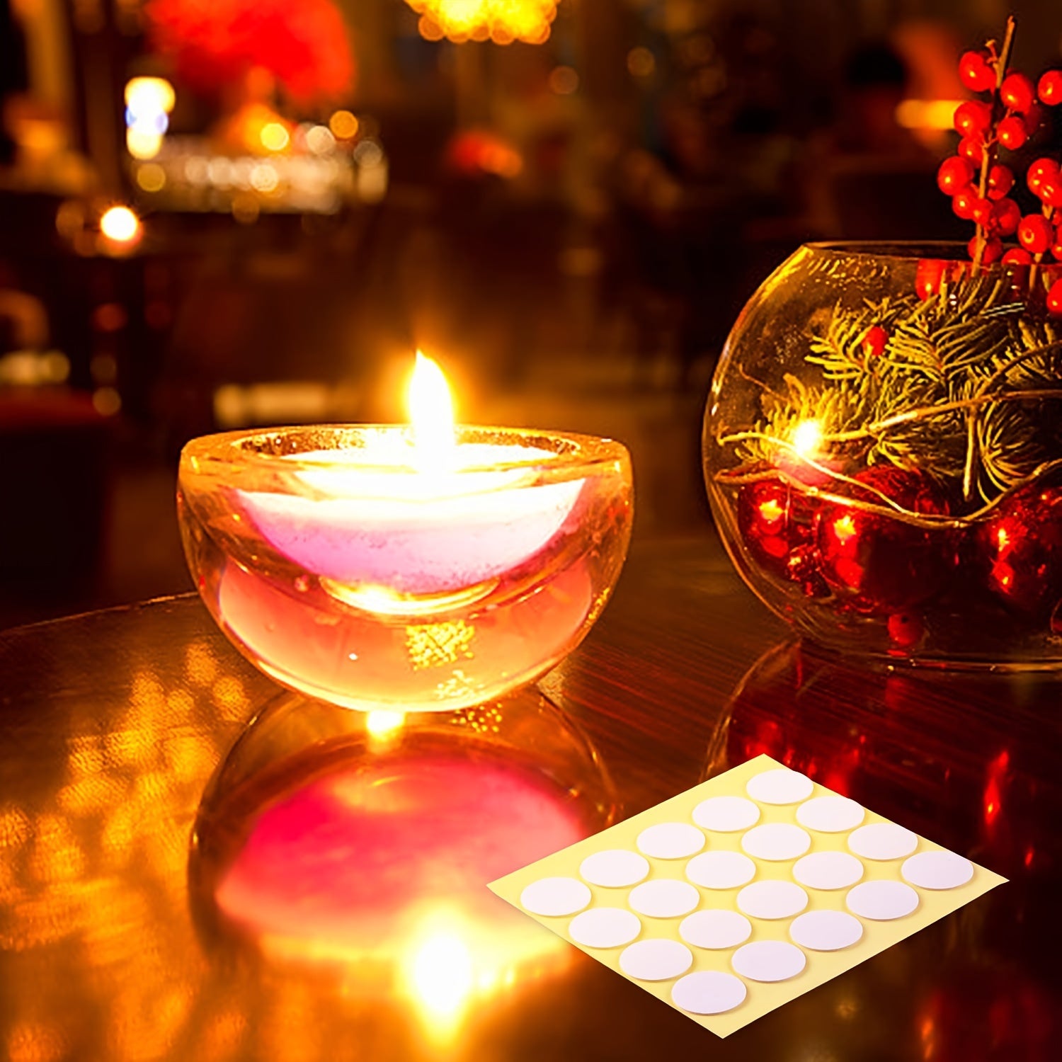 100pcs Candle Wick Stickers Heat Resistance Double Sided Stickers