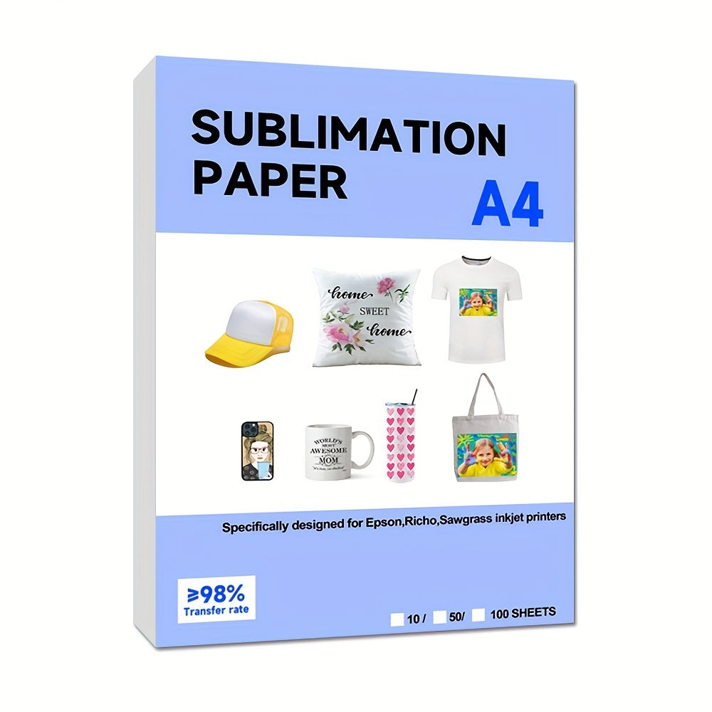 Sublimation Paper A4 Easy Transfer DIY Print T shirts Mugs Phone Cases