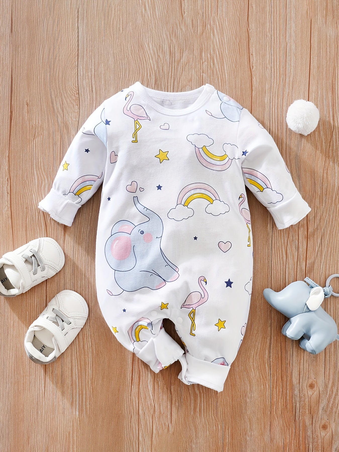 Baby Cartoon Koala Long Sleeve Rompers
