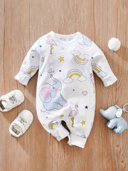 Baby Cartoon Koala Long Sleeve Rompers