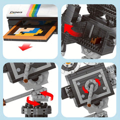 Vintage Camera Building Block Model High Difficulty Bead Toy