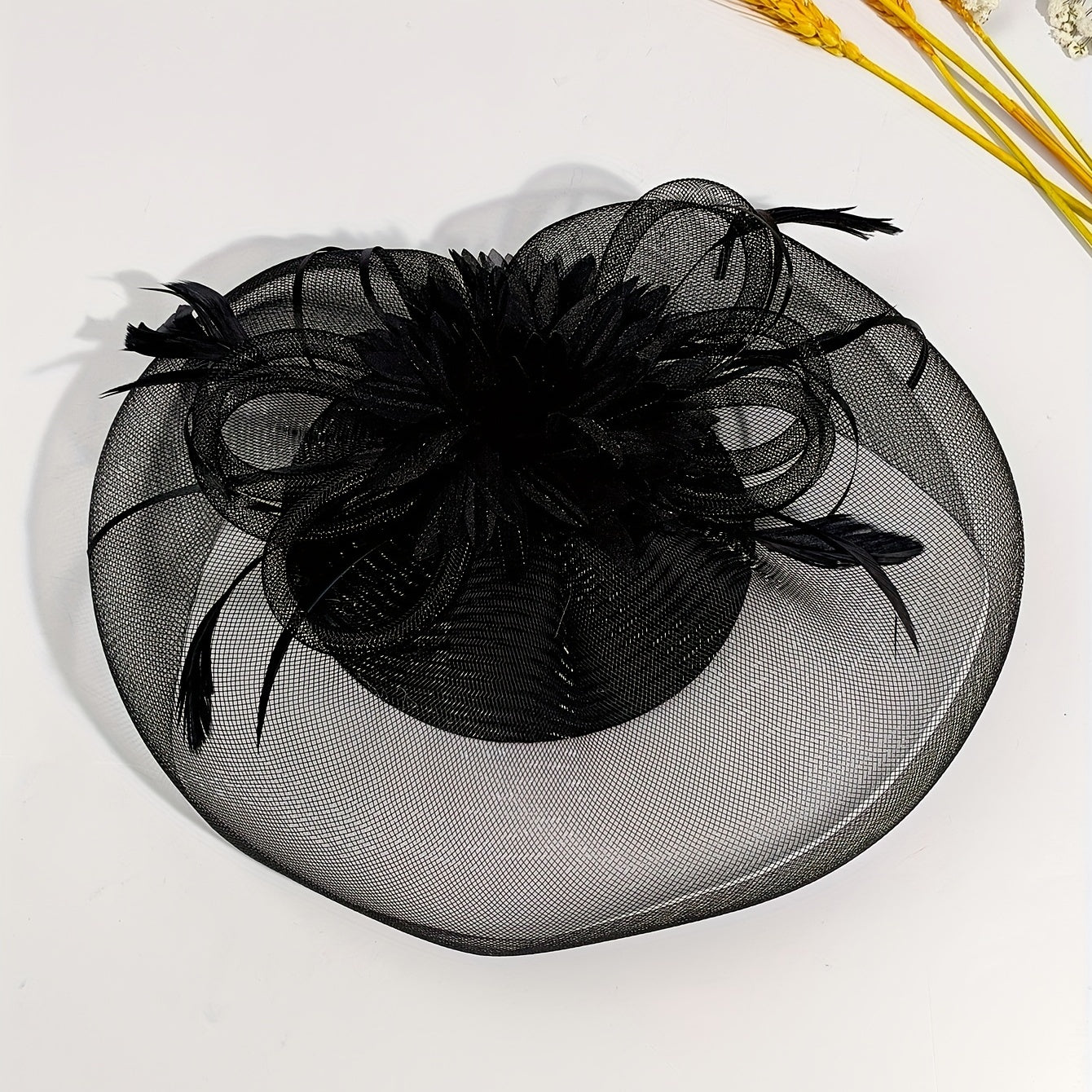 Vintage Fascinator Hats Feather Flowers Hair Clip Hat For Women Tea Party Bridal