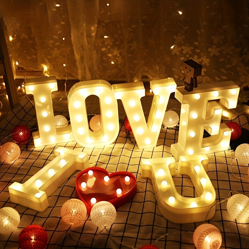 LED Letter Light Number Symbol Shape Proposal Statement Home Decor