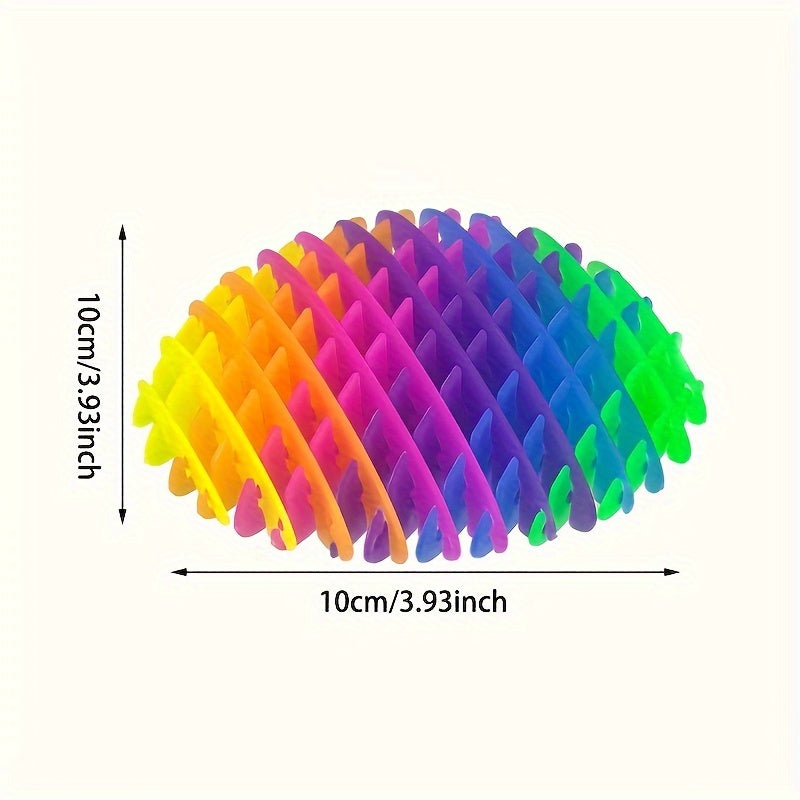 Rainbow Pop Tube Fidget Toy Bug PVC Pull Stretch Colorful Pocket Sized Gag Gift
