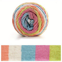 Milk Cotton Rainbow Yarn for DIY Knitting Crocheting Soft Comfortable