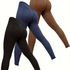 3pcs Butt Lifting Sports Leggings For Women Gym Workout Scrunch Butt