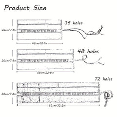 36-48-72 Holes Canvas Pencil Wrap Roll Up Colored Pencils Holder