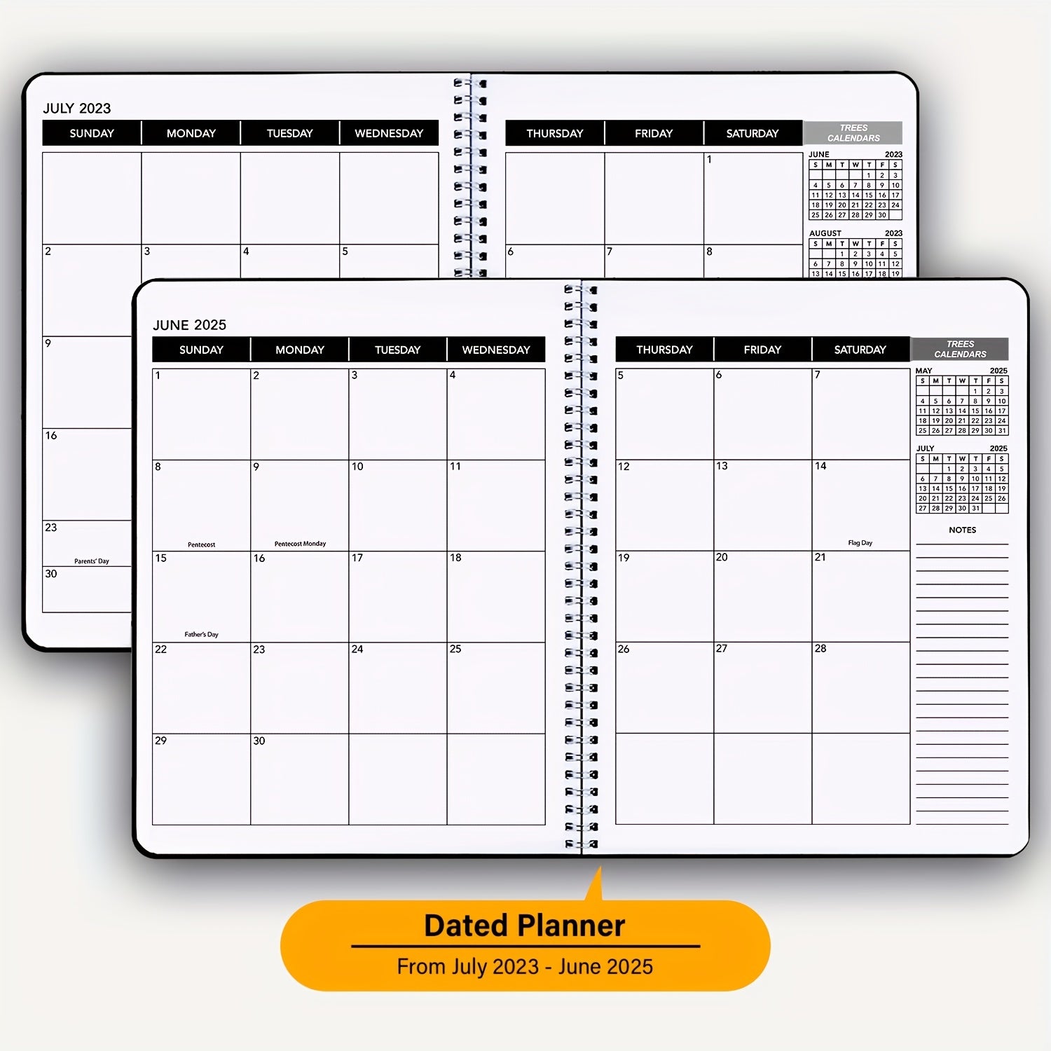 2022-2023 Planner July-June Monthly Weekly To Do List Notes Goals