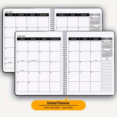 2022-2023 Planner July-June Monthly Weekly To Do List Notes Goals