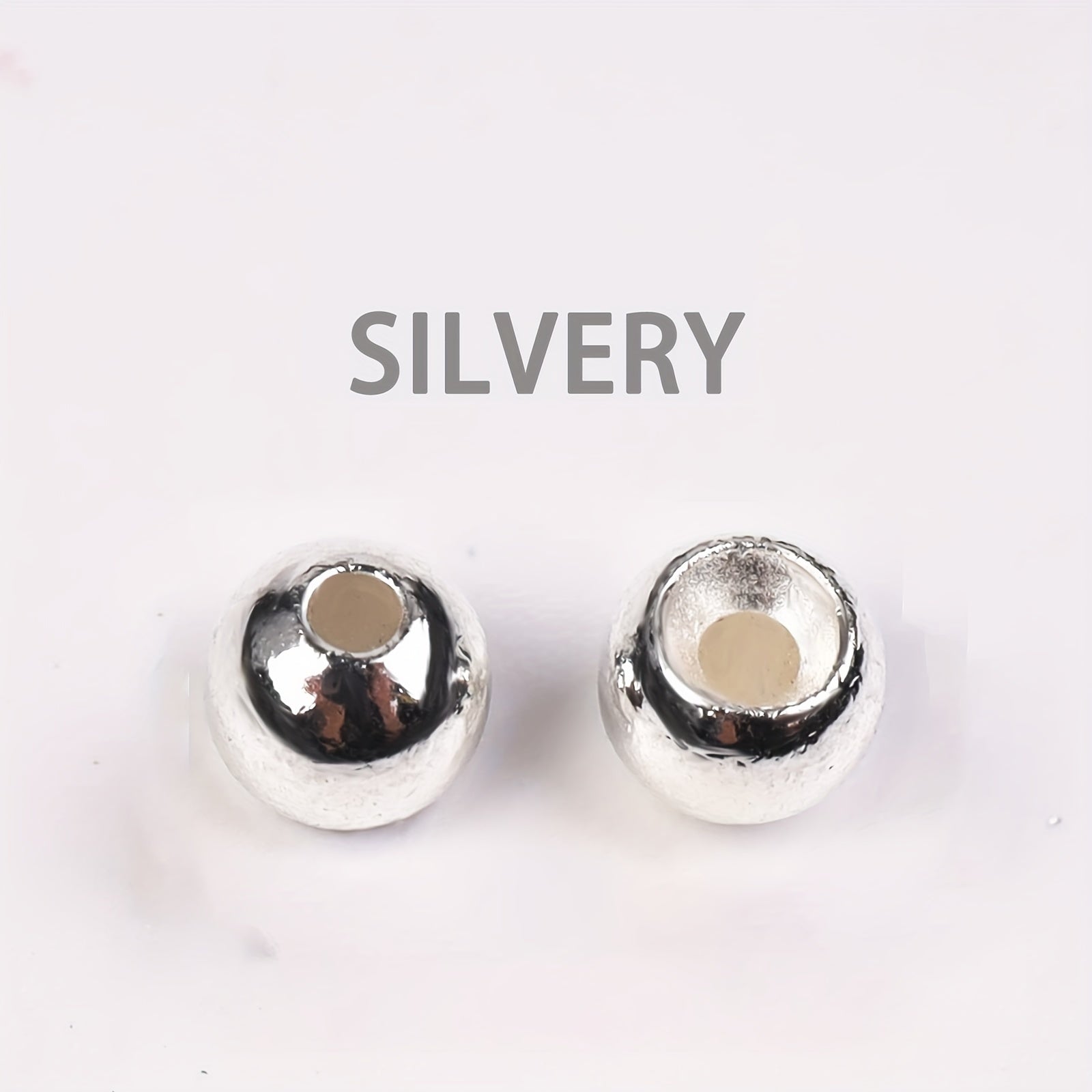 100pcs High Tungsten Fly Tying Beads Silvery Fishing Tackle