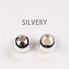 100pcs High Tungsten Fly Tying Beads Silvery Fishing Tackle