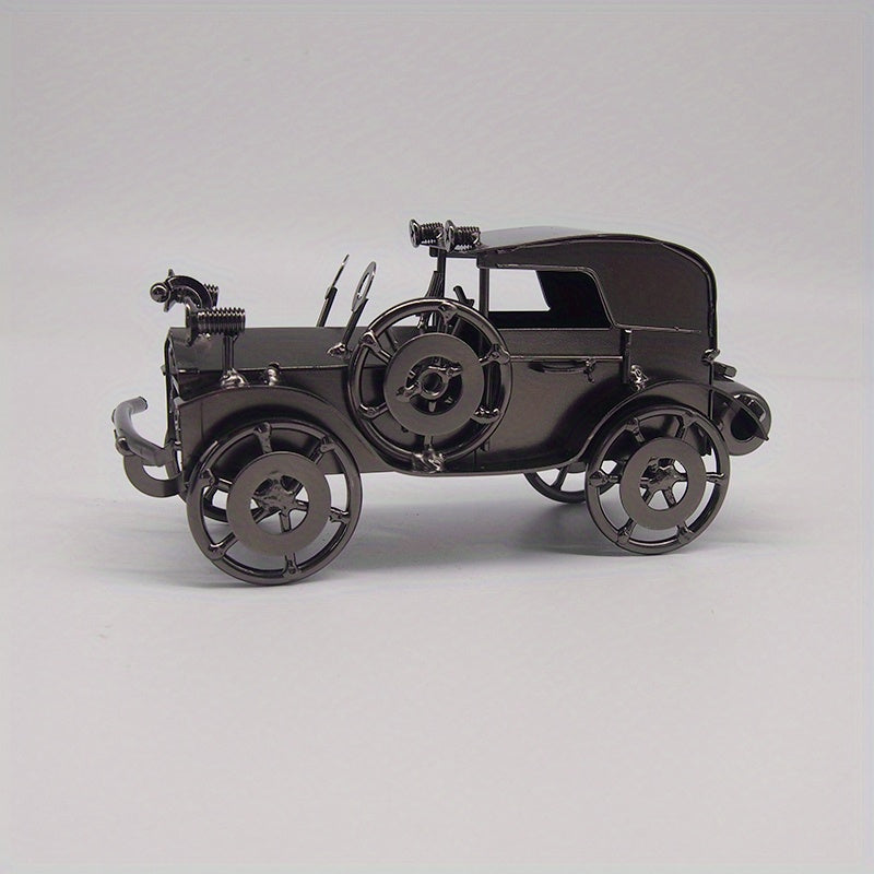 Vintage Car Desktop Ornament Metal Antique Vintage Car Model