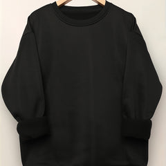 Women's Casual Solid Sweatshirt for Spring & Autumn