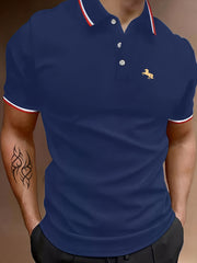 HORSE Print Men's Golf Short Sleeve Shirt