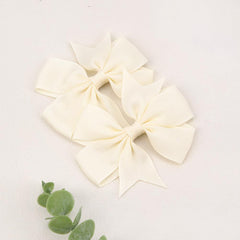 2PCS Baby Girls Grosgrain Ribbon Hair Bows Boutique Pinwheel Bow Hair Clips