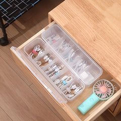 Desktop Plastic Cable Storage Box with Flip Cover