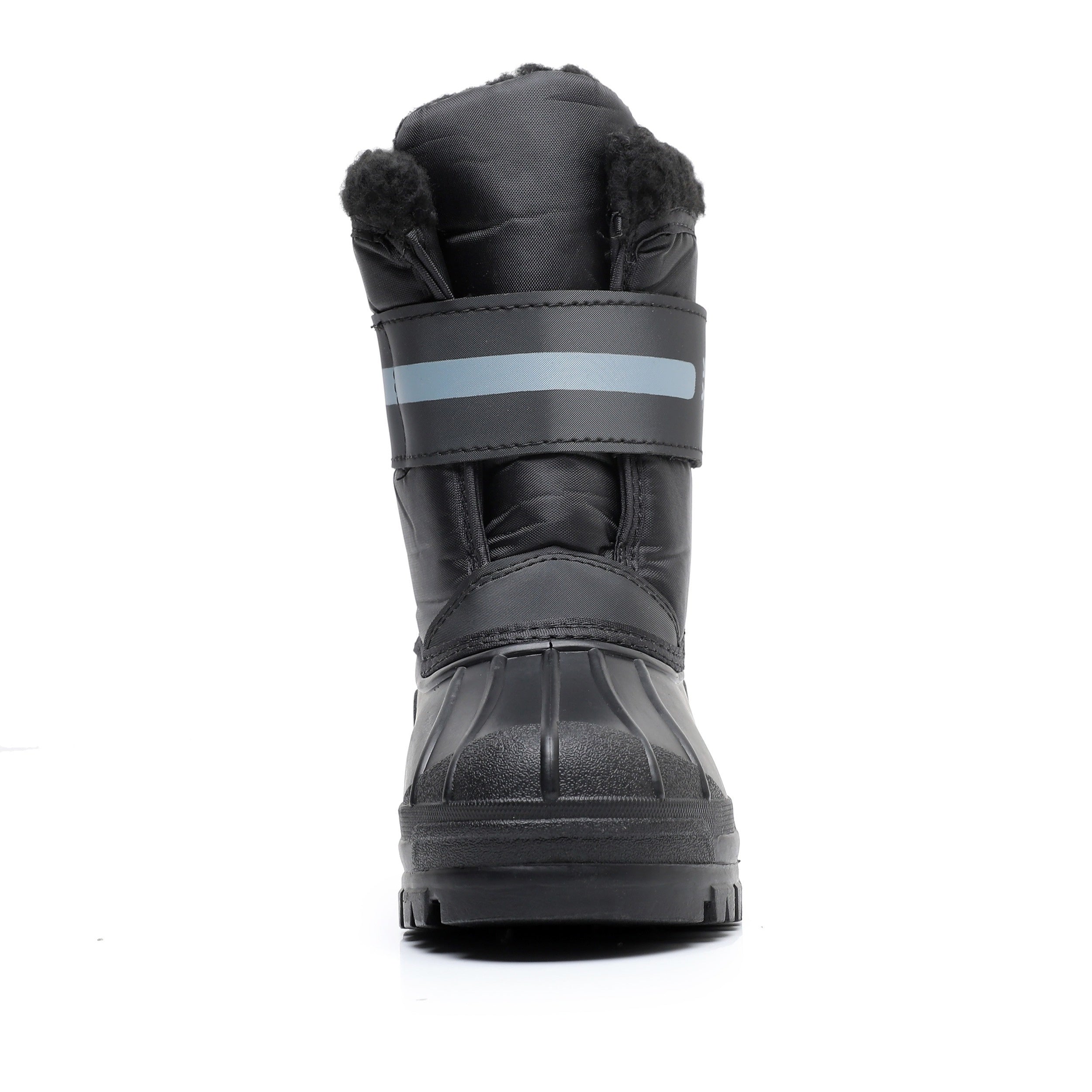 Boy's Warm Fleece Snow Boots High Top Cozy Non slip Plush Outdoor Hiking Shoes