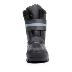 Boy's Warm Fleece Snow Boots High Top Cozy Non slip Plush Outdoor Hiking Shoes