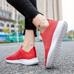 Women's Breathable Knit Sock Shoes Slip On Sports Shoes