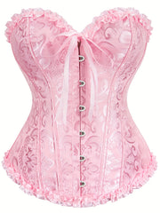 Floral Jacquard Underbust Corset Top