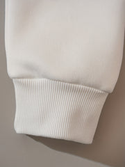 Solid Crop Pullover Sweatshirt Long Sleeve Crew Neck for Spring & Fall