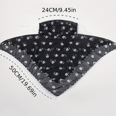 Floral Print Gauze Veil Neck Gaiter Sun Protection Face Cover