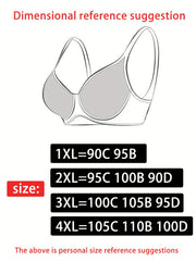 Women's Plus Soft Full Cover Molded Cup Underwire Bra Set