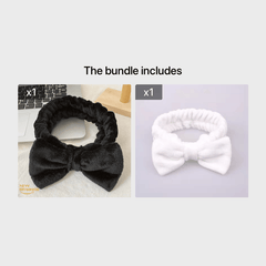 Bow Headband For Face Washing Spa Skincare