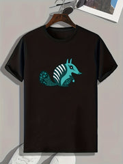 Men's Animal Print Graphic T-shirt for Summer