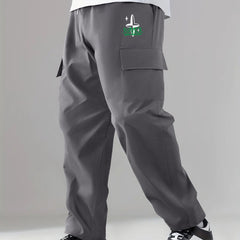 Cargo Pants Men's Flap Pocket Trousers Loose Casual Outdoor Work Streetwear