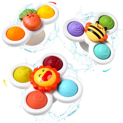 3 Pack Suction Cup Spinner Toys for Babies & Toddlers