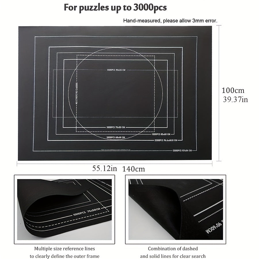 CELEMELA Felt Puzzle Mat 26x46 Inch for 1500 3000pcs Jigsaw Puzzles
