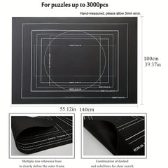 CELEMELA Felt Puzzle Mat 26x46 Inch for 1500 3000pcs Jigsaw Puzzles