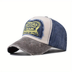 Vintage Ripped Patch Baseball Cap Unisex Distressed Dad Hat