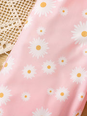 Toddler Girls Daisy Graphic Ruffle Trim Rompers