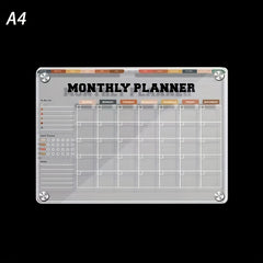 Small Transparent Acrylic Planner Magnetic Board Self Discipline Punching