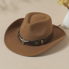Vintage Western Bull Head Fedora Cap